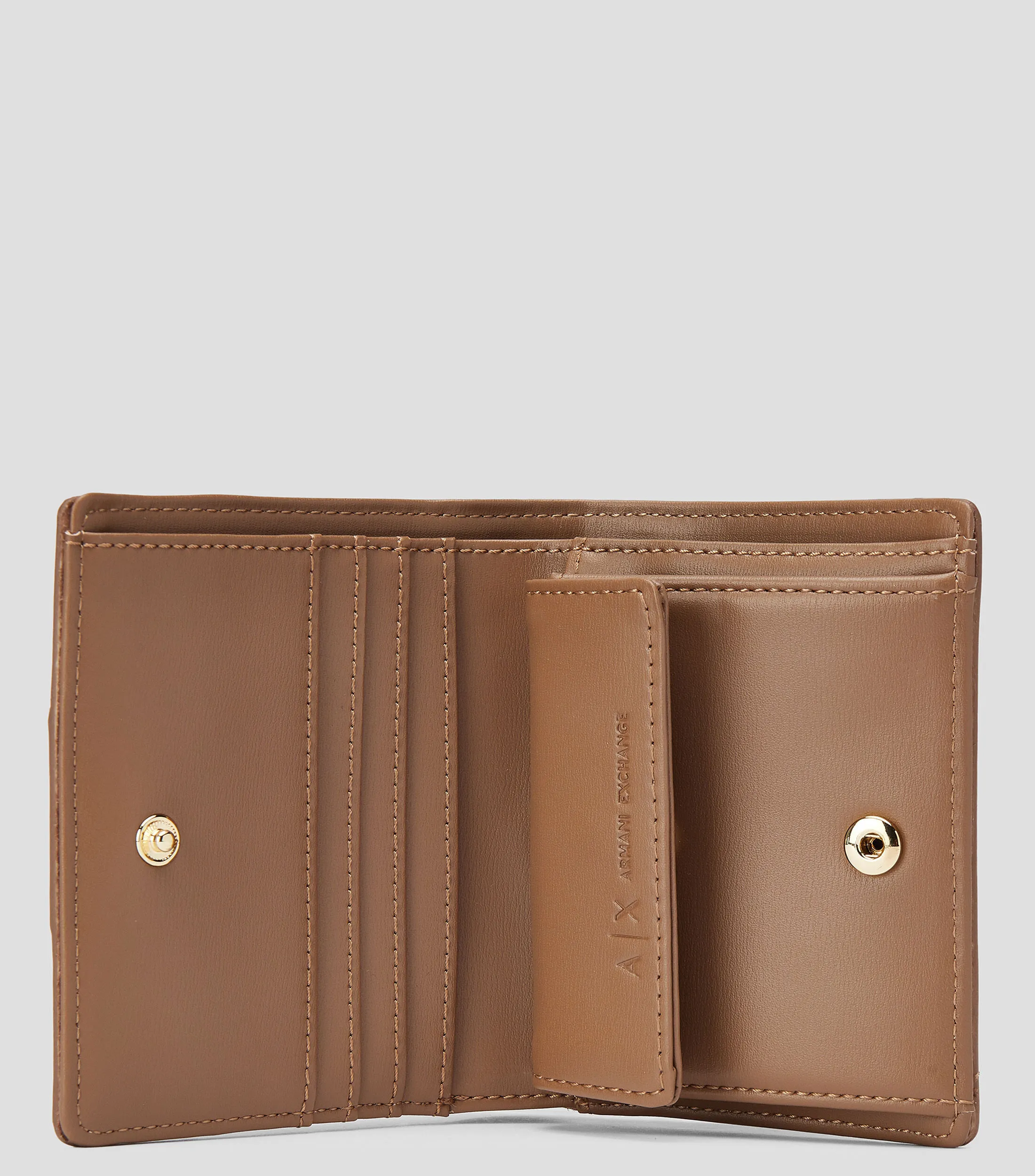 Armani Exchange Cartera Café con logo Mujer