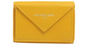 Balenciaga Cartera Mini Papier en Piel Amarilla Amarillo 