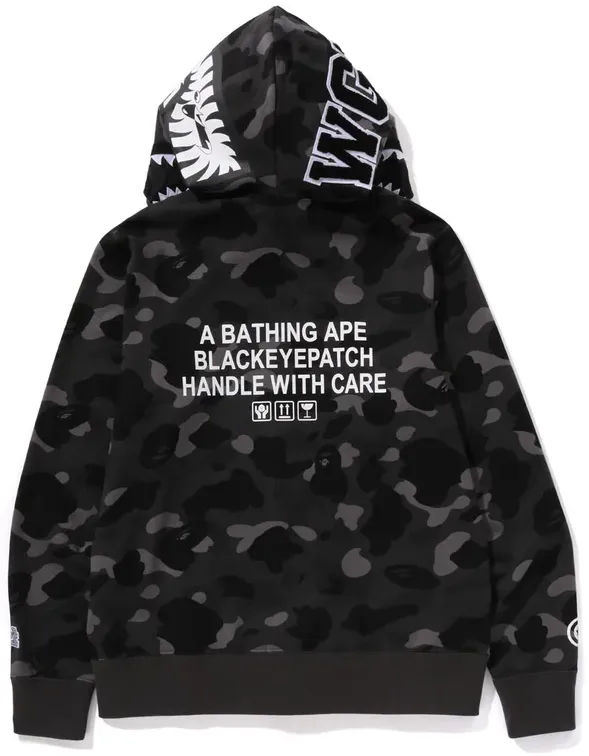 BAPE Bape x BlackEyePatch Color Camo Shark Full Zip Hoodie