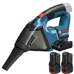 Bosch - 1600A019R8 - Juego2 baterías si incarcator, Li-Ion, 12 V, 2 Ah + Bosch - GAS 12V - aspiradora sin baterías y cargadores,