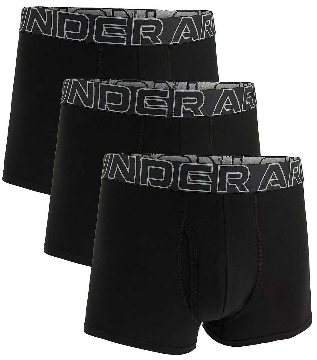 calzoncillos Under Armour Performance Cotton 3in 3 Pack - Black/Steel - men´s