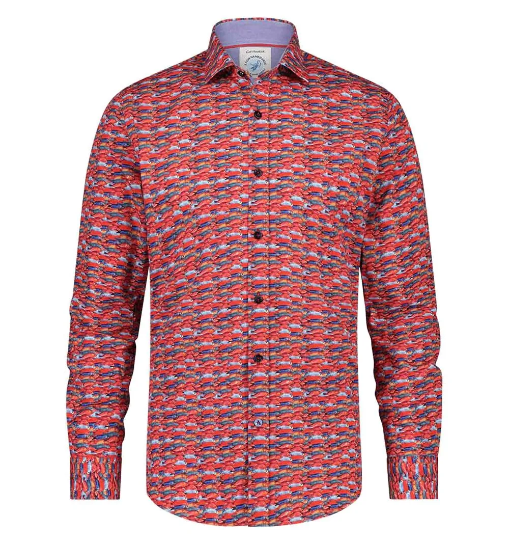 Camisa A Fish Named Fred ruby red