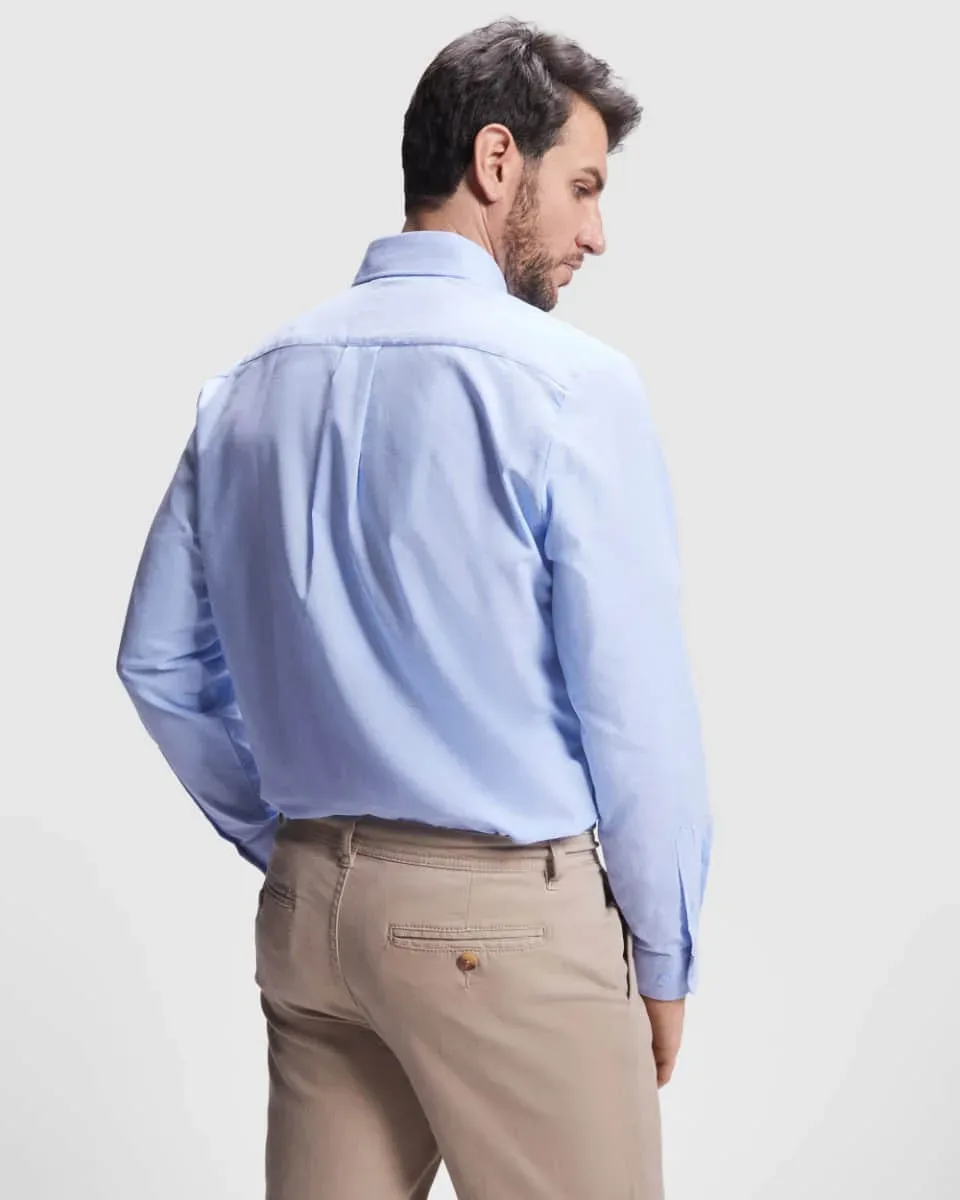 Camisa Laboral Roly Oxford 5507 Hombre Manga Larga