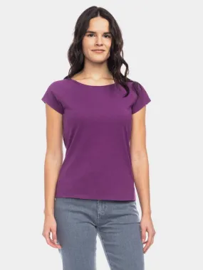 Camiseta Fini algodón orgánico morado