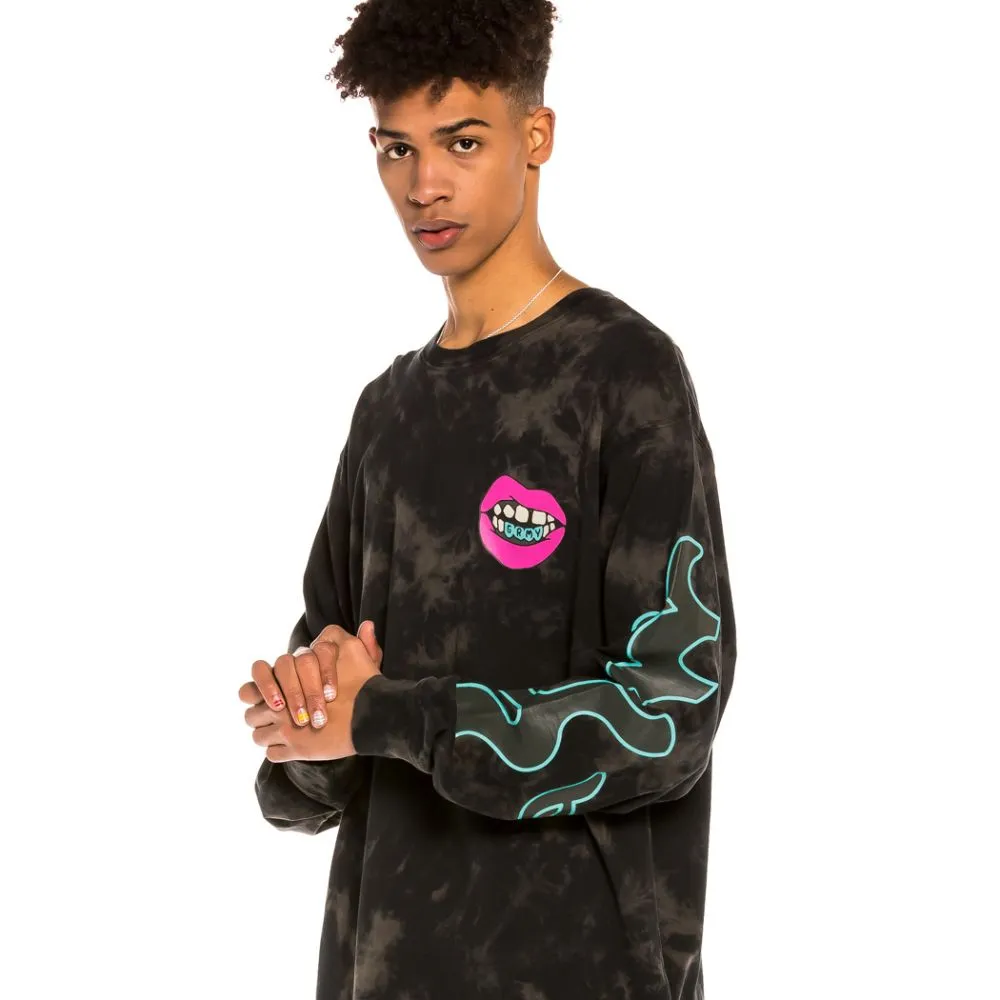 Camiseta Manga larga Grimey "Day Dreamer" Bleached - Black | Spring 22
