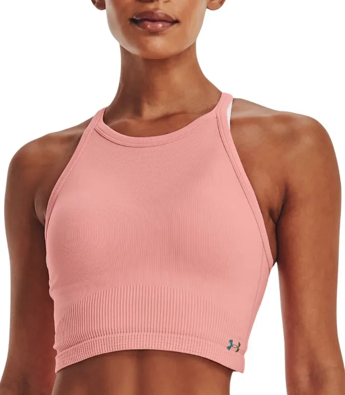 Camiseta sin mangas Under Armour Rush Seamless Tank-PNK