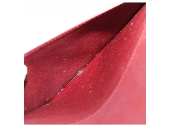 CARTIER Cartera Piel Rojo Auth ac2042 Roja 