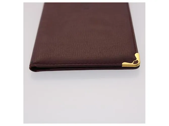 CARTIER Cartera Piel Rojo Auth ac2042 Roja 