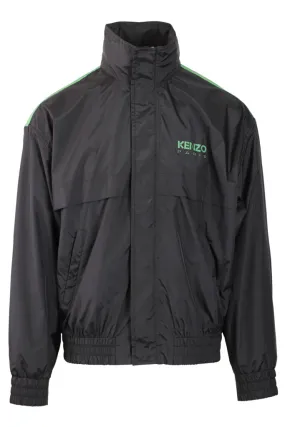 Chaqueta negra con logo verde