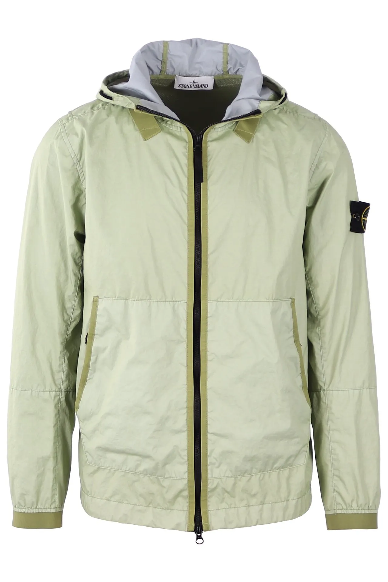 Chaqueta Stone Island verde con parche