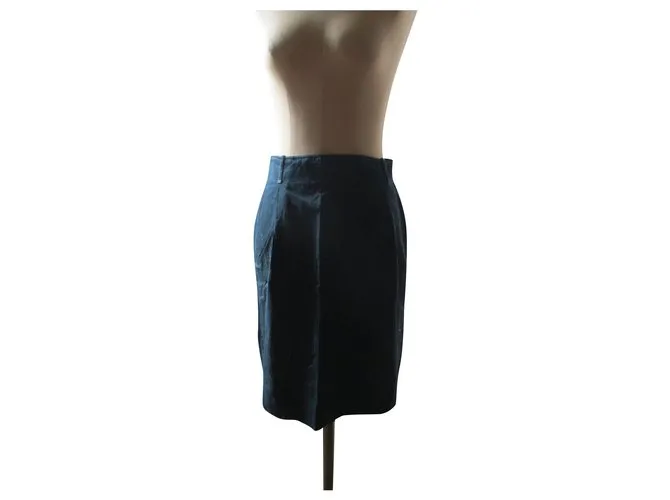 Courreges Falda recta, taille 42. Negro 