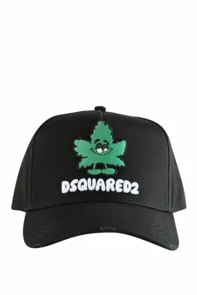 Gorra negra con hoja verde get f**ked up