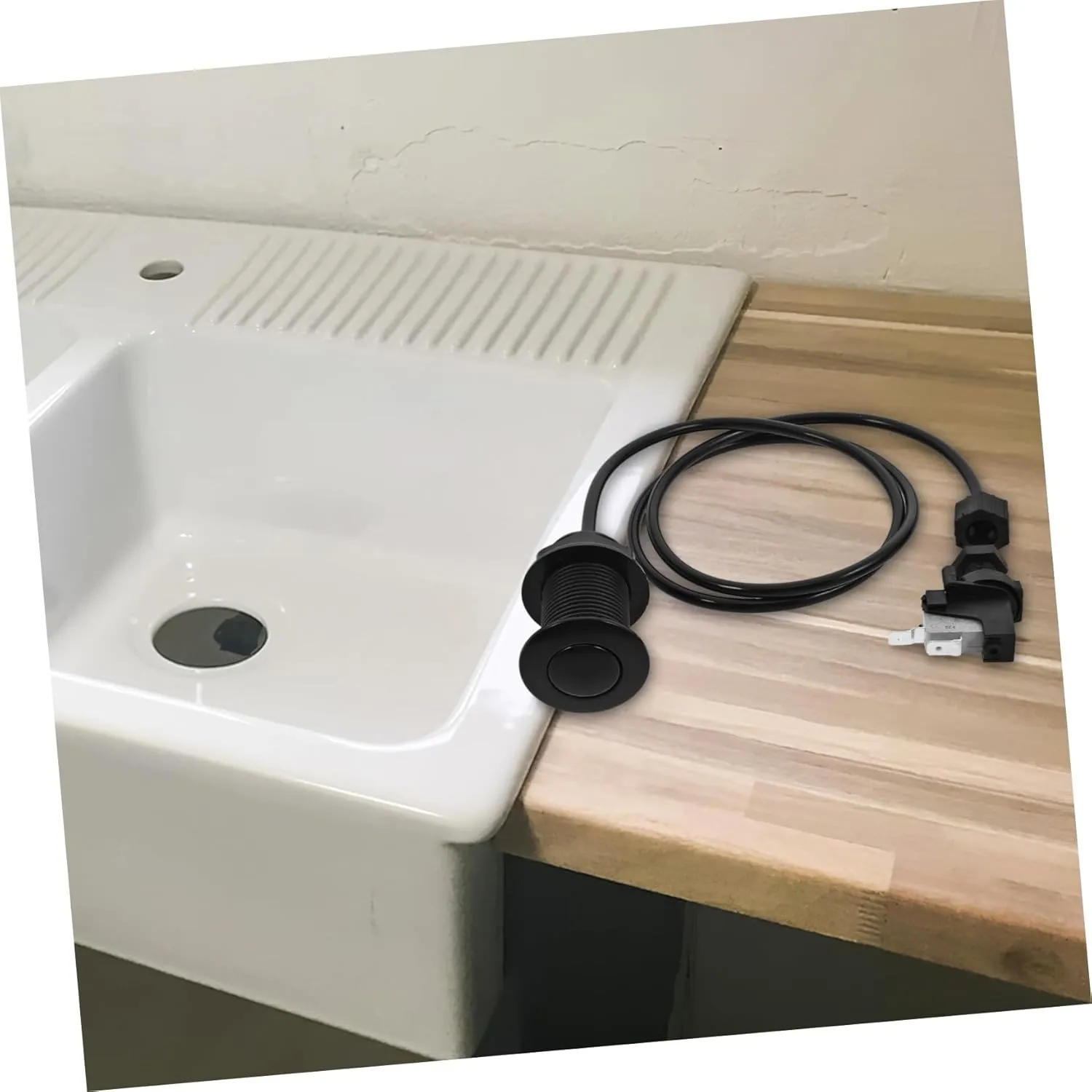 Homoyoyo Interruptor de presión de aire para eliminación de basura  microinterruptor de control de presión con botón  interrupto