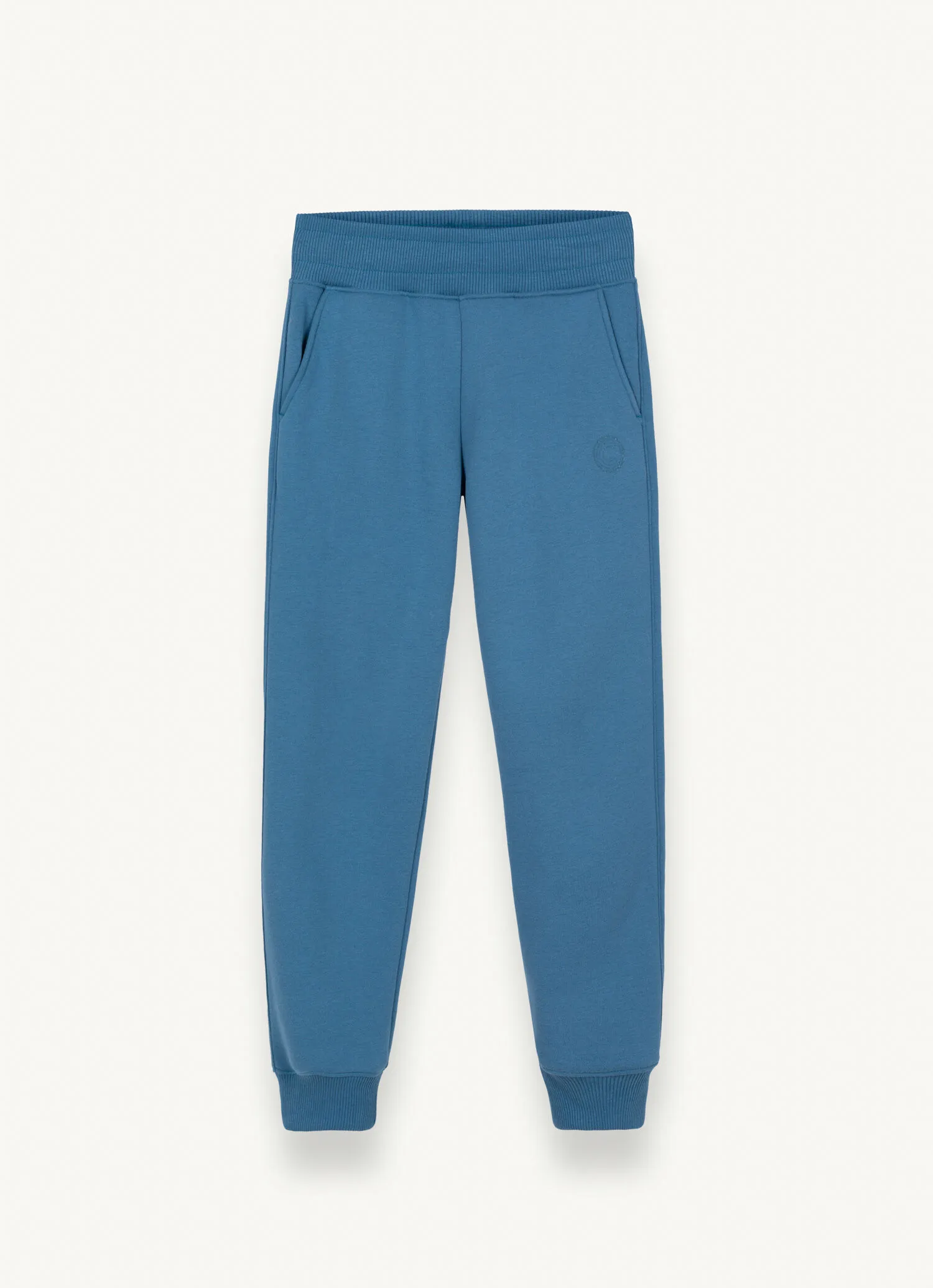 Pantalón de felpa confort con logotipo en relieve