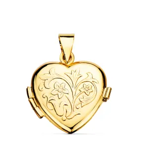 Pendentif porte photo Coeur Or 18 K 20 MM