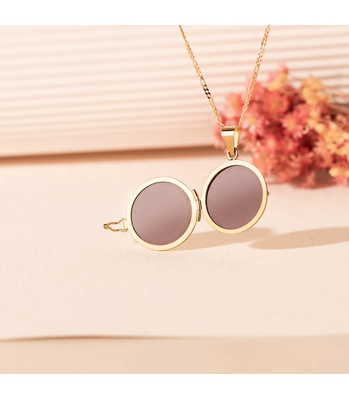 Pendentif porte-photo Rond Or 18 K 21 MM