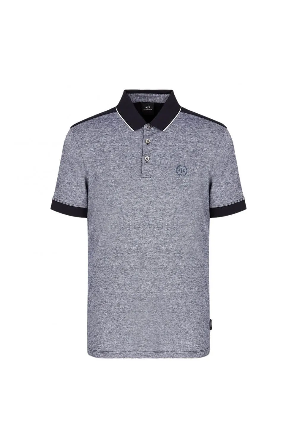Polo De Manga Corta En Piqu Bicolor Az
