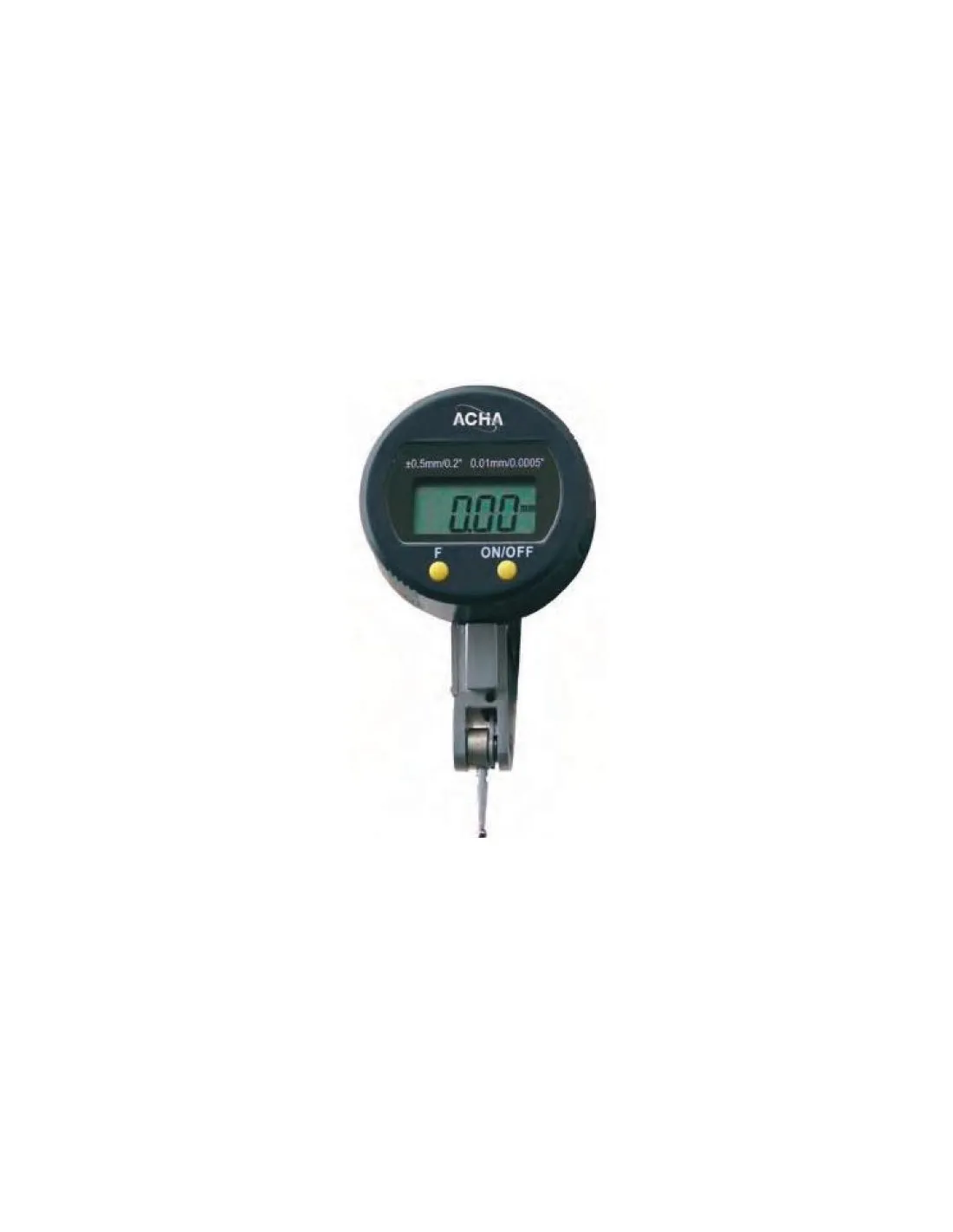 Reloj comparador digital con palpador orientable 0,5 / 0,01 / Ø44