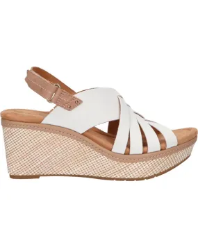 Sandalias CLARKS  de Mujer 26171534 ELLERI GRACE  WHITE LEATHER