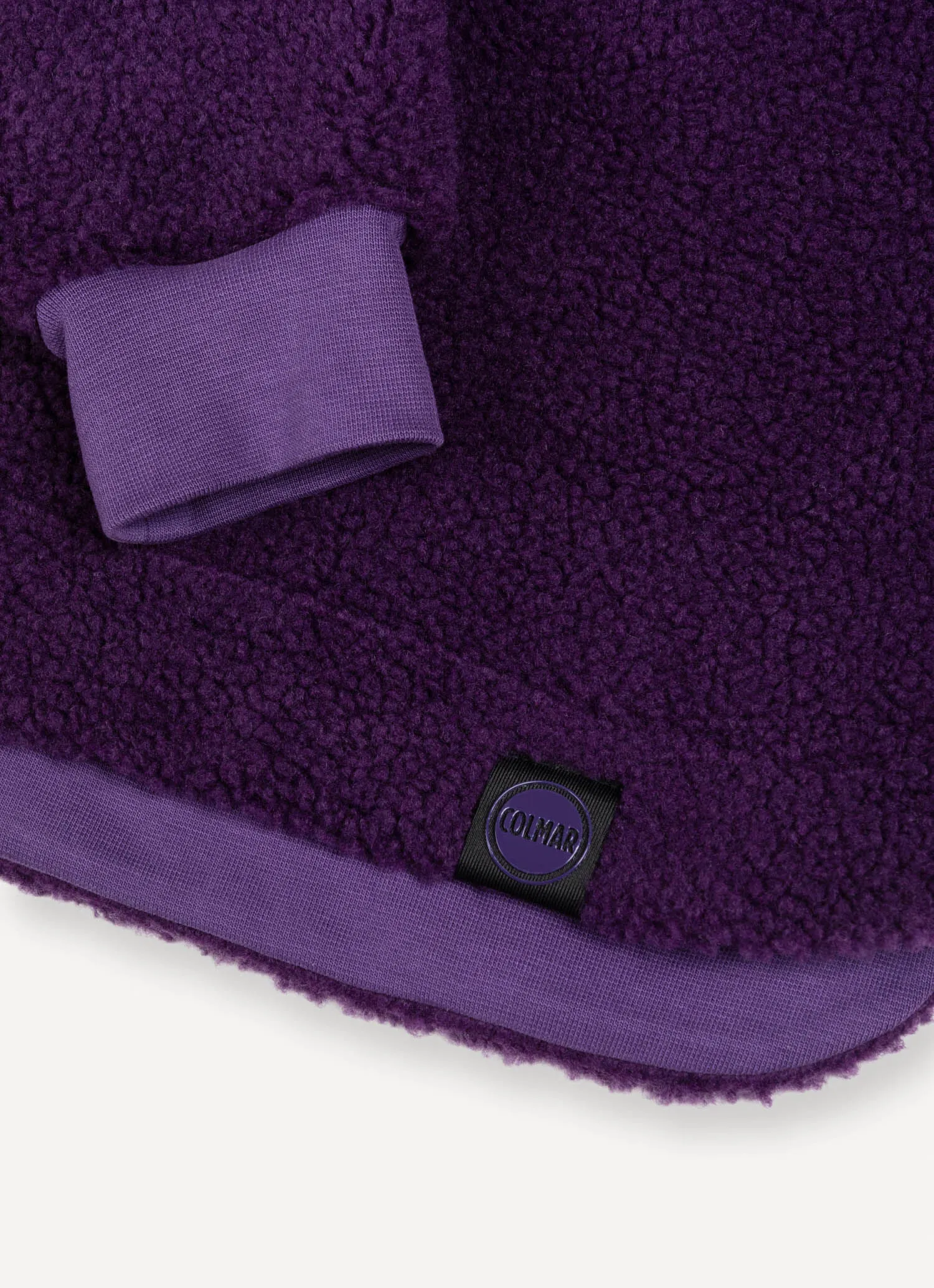 Sudadera amplia de peluche asimétrica