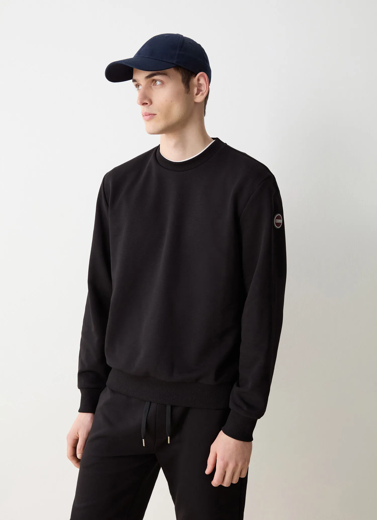 Sudadera de cuello redondo lisa