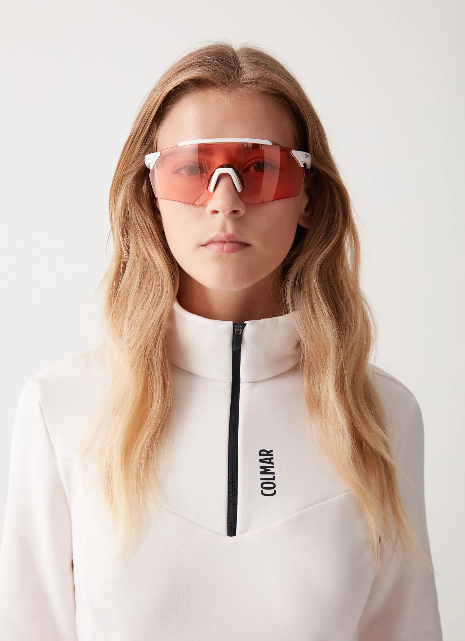 Sudadera de esquí de forro polar elástico con media cremallera