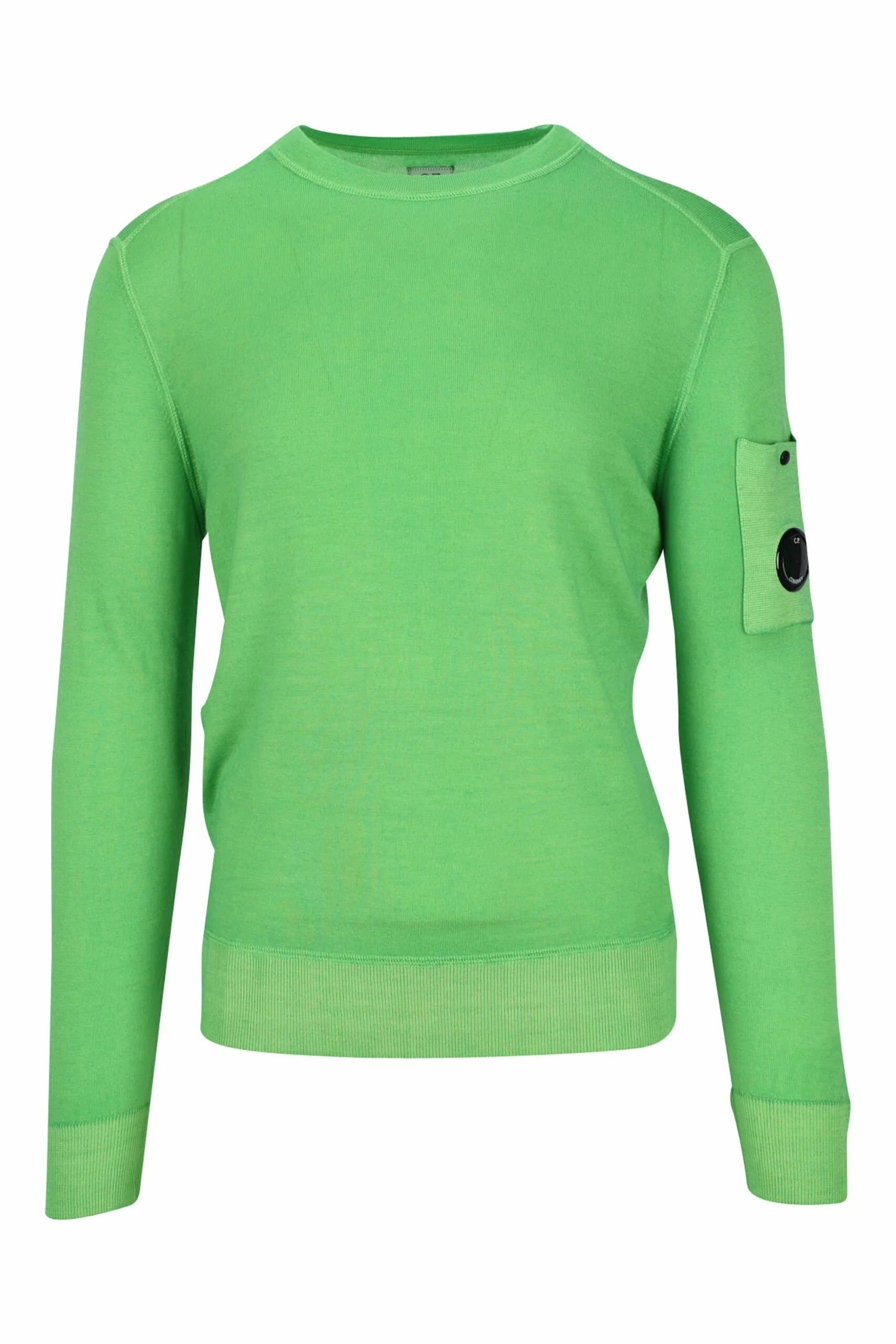 Sudadera verde con logo lente lateral