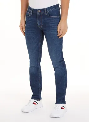 TOMMY HILFIGER Vaquero recto de mezcla de algodón en azul