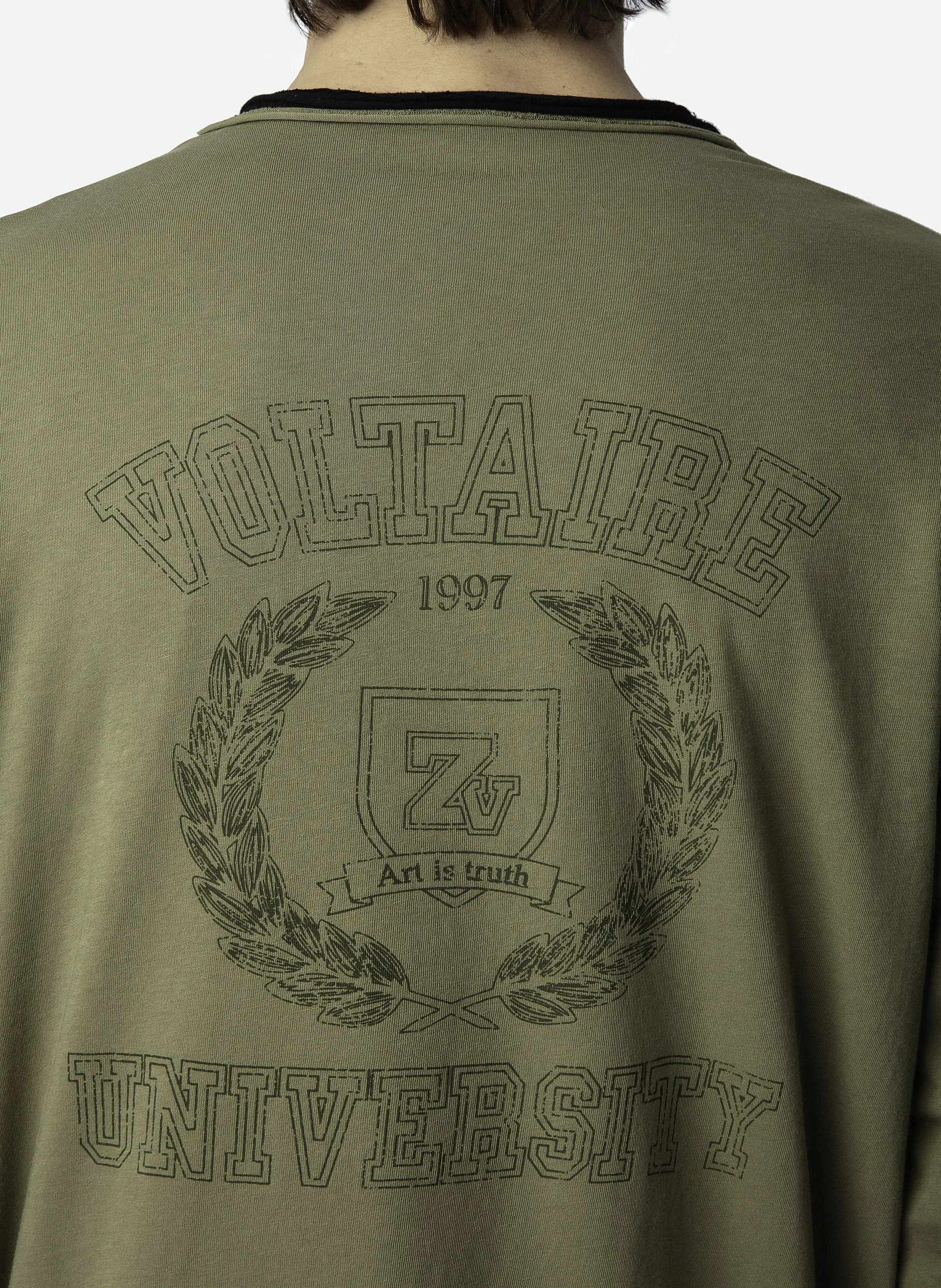 ZADIG&VOLTAIRE MONASTIR - Camiseta tunecina estampada de algodón orgánico en verde