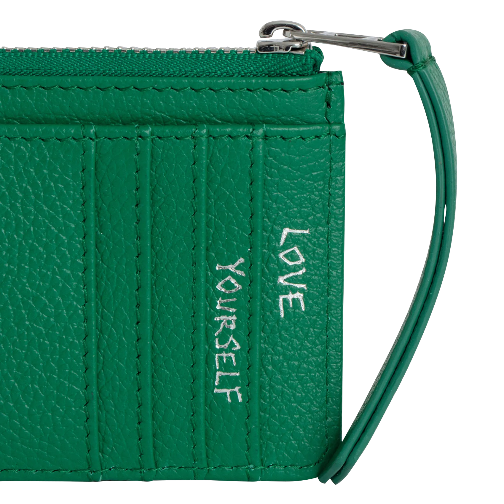ZADIG&VOLTAIRE ZV CARD - Tarjetero de cuero de gamuza en verde